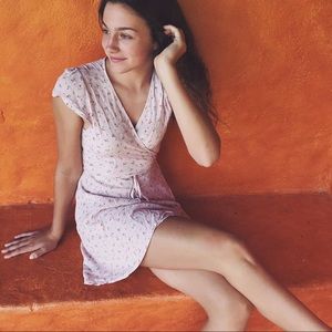 Brandy Melville Pink Robbie Wrap Dress